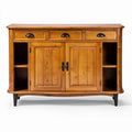 Buffet en bois de chêne avec trois tiroirs et deux portes 90 x 40 x 80cm