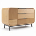 Commode en bois de chêne de 120 x 50 x 75cm avec trois tiroirs